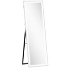 HOMCOM - Miroir pleine longueur à éclairage led 3 couleurs - 21 po l x 64 po H - blanc-Grand miroir de 64 po x 21 po (162,5 x 53,3 cm) offrant une vue complète de la tête aux pieds 