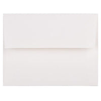 JAM Paper Enveloppes d'invitation Strathmore A2 - 4,375 x 5,75 po - Lin blanc brillant - paquet de 50-Lin blanc brillant