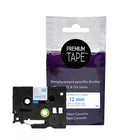 Premium Tape - Compatible avec Brother TZ233, TZ-233, TZE233, TZE-233 - Blue / Blanc - 12 mm-Couleur: Bleu / Blanc