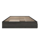 Nexera - Lit double 3 tiroirs, Gris écorce-Comprend un système de lattes pour le support du matelas, il ne nécessite donc pas de sommier, le choix économique idéal 