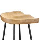 Modway - Concord Dos sans dos Tabourets de bar - Chêne - Ensemble de 2-9