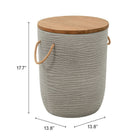 Zuo - Biban Table d’appoint - Naturel/Gris-6