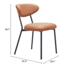Zuo - Rorun Chaise de salle à manger - Brun - Ensemble de 4-6