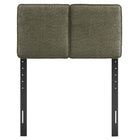 Modway - Lindee Tissu Boucle Tête de lit jumelée, Sage-Pieds en bois