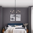Modway - Penrose 6-Lumière Lustre - Noir-Tiges suspendues réglables en hauteur