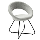 Modway - Nouvelle Tissu rembourré Chaise à manger Ensemble de 2 - Noir Gris clair-Rembourrage en mousse dense
