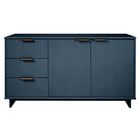 Manhattan Comfort - Buffet moderne Granville 140 cm - Bleu Minuit-Moderne-contemporain avec une touche de glamour - Buffet pour salle à manger et salon