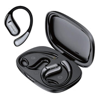 Adesso - Xtream T5 Écouteurs ouverts Bluetooth, contrôle tactile, étui, résistant à l’eau, design sportif - Noir-Écouteurs à oreille ouverte Bluetooth 5.3 pour une connexion sans fil stable et un son clair