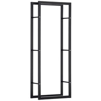 HOMCOM - Porte-bûches pour cheminée- 23,6 po x 9,8 po x 59,1 po-Porte-bûches pratique, maintient les bûches bien serrées et en sécurité 