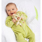 Manhattan Toy - Hochet et anneau de dentition Skwish-Tiges en bois d'hévéa renouvelables