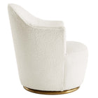 Modway - Nora Boucle Tapis Chaise pivotante - Blanc-Rembourrage en mousse dense
