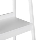 HOMCOM - Bibliothèque échelle à 4 niveaux - blanc - lot de 2-Idéal pour ranger et exposer des livres, serviettes, plantes, photos et plus encore 