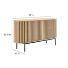 Modway - Fortitude Ovale de 59" Buffet - Chêne-Stratifié à grain de bois