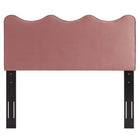 Modway - Athena Performance Velvet Tête de lit jumelée, Rose poussiéreuse-Positions de montage multiples