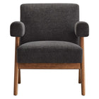 Modway - Lyra Tissu Fauteuil - Tissu gris foncé - Ensemble de 2-Assemblée requise
