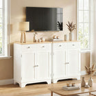 HOMCOM - Buffet 26,8 po L avec rangement - blanc-La quincaillerie anti-basculement assure la sécurité en fixant l’armoire au mur 