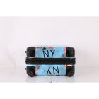 TUCCI Italy - New York Love Art 3 pièces valise-28 » Dimension large à carreaux - Intérieur : 28 » de largeur x 18,9 » de largeur x 10,9 » de h, extérieur : 30,7 » de largeur x 19,6 » de largeur x 11,4 » de haut, poids : 8,6 lbs