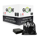 Globe Commercial - Sacs poubelle résistants pour poubelles - 89 cm x 127 cm - Noirs - Paquet de 125-Le dessus ouvert peut être attaché facilement