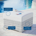 Modway - Convene Terrasse extérieure Ottoman - Gris clair/Blanc-Résistants à l’eau et aux UV