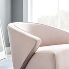 Modway - Odyssey Performance Velvet Fauteuil - Rose-Pattes en or brossé