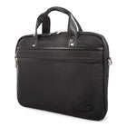 Bugatti - Moretti Collection - 15.6 po Business Briefcase - Black (EXB2157BU-BLACK)-Fabrique en nylon noir et accents en cuir vegetalien.
