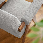 Modway - Lyra Tissu Boucle Fauteuil - Gris clair-Tissu boucle Tissu Rembourrage