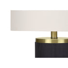 Monarch Specialties - Luminaire - 24 po H Lampe De Table - Béton Noir - Abat-Jour Ivoire / Crème - Moderne-Dimensions assemblées : 13 po L x 13 po P x 24 po H. base : 6 po L x 6 po P x 12,5 po H. abat-jour : 13 po L x 13 po P x 10 po H