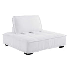 Modway - Saunter Touffe Tissu Chaise sans accoudoir - Blanc-Canapé sectionnel sans accoudoirs