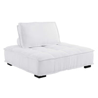 Modway - Saunter Touffe Tissu Chaise sans accoudoir - Blanc-Canapé sectionnel sans accoudoirs