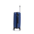 Swiss Traveller - Paddrix Hardshell 3 pièces ensemble de bagages, jantes tournantes à 360 degrés - Bleu saphir-Double Glide Tech Wheels : 4 roues multidirectionnelles à roulis doux pour une manœuvre sans effort dans les aéroports et les rues de la ville