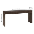 Hudson&Canal - Console rectangulaire cannelée Lawrence de 162,5 cm de large, couleur aulne brun-Dimensions du produit : 64 po L x 15 po l x 29,5 po H
