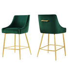 Modway - Discern Tabourets de comptoir - Vert - Ensemble de 2-Tabouret de comptoir Glam Deco