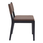 Zuo - Roxas Chaise de salle à manger - Brun - Ensemble de 2-Garantie limitée de 3 ans