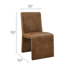 Modway - Emory Cuir végane Fauteuil d’appoint de salle à manger - Canyon-Conception sans bras