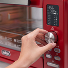 Salton - four grille pain numérique avec friture à air NuRetro - cerise cosmique-Minuterie de 120 minutes avec arrêt automatique — pour une cuisson précise, en toute sécurité.
