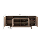 Manhattan Comfort - Buffet moderne Ella 180 cm - Mocha-Des bords lisses et arrondis ajoutent une touche moderne et améliorent la sécurité