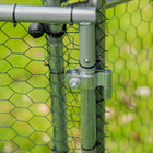 PawHut - Enclos à poules grande taille galvanisé, poulailler, cage pour volailles - 119 po L x 42 po l x 68 po H-Utilisez la couverture du poulailler pour protéger vos animaux à plumes des intempéries 