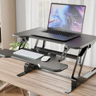 Mount-It! - Convertisseur de bureau compact avec plateau de 76 cm, noir-Sa taille compacte le rend idéal pour les petits espaces tels que les coins bureau