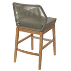 Modway - Wellspring Terrasse extérieure Teck et corde Tabouret de comptoir - Greige gris clair-Coussin amovible