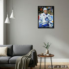 Doug Gilmour Toronto Maple Leafs Bloody Warrior sur toile - Toile encadree - 22" x 31"-Prêt à accrocher - livré entièrement assemblé