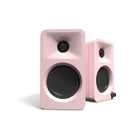 Kanto - Haut-parleurs de bureau de référence 100 W avec USB-C, RCA et Bluetooth 5.0 - Rose mat, Paquet de 2-Haut-parleurs à cône en papier de 3 po (blindage magnétique)