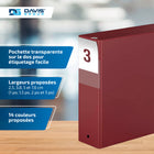 Davis Group Super économie, Reliure à anneaux ronds 3 po, paquet de 6 – Bourgogne-Anneau Rond, Non-Verrouillage