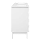 Modway - Render 48" Meuble de salle de bain à double lavabo - Blanc blanc-Tiroirs à extension complète