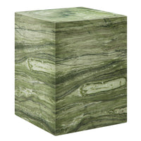 Modway - Jordana Square Plinth Intérieur - Terrasse extérieure Béton Table d’appoint - Marbre Vert-Table d’appoint polyvalente intérieure/extérieure