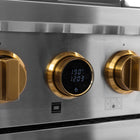 Kucht - 36 po Série KXP Cuisinière double énergie Propane - Acier inoxydable/Or-Allumage électronique avec rallumage automatique pour réduire les risques de fuite de gaz