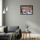 Washington Capitals 20x29 2018 Stanley Cup - Toile encadree - 31" x 22"-Prêt à accrocher - livré entièrement assemblé
