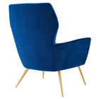 Modway - Renata Bouton touffé Performance Velvet Fauteuil - Marine-Glissements au pied sans marquer