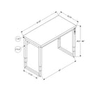 Monarch Specialties - 7676 Bureau 48 po L - Hauteur Adjustable Cerise/Metal Noir-8