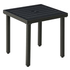 Outsunny - Table d'appoint de jardin avec trou pour parasol - noir-Le cadre en acier rend cette table de cocktail stable pour une utilisation quotidienne 