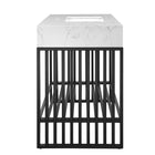 Modway - Gridiron 48" Vanette de salle de bain - Blanc Noir-Coussinets de pied ajustables en hauteur